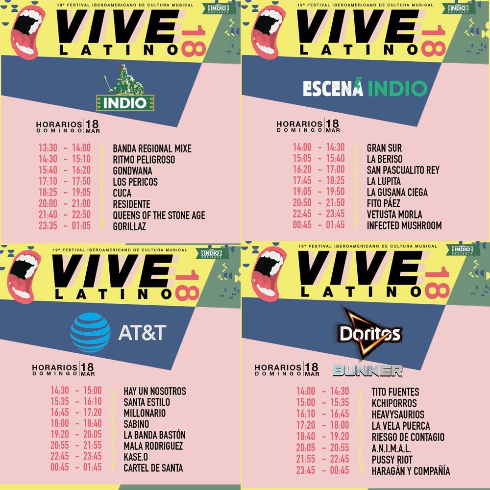 Vive Latino Fechas Cartel Precios Boletos Horarios